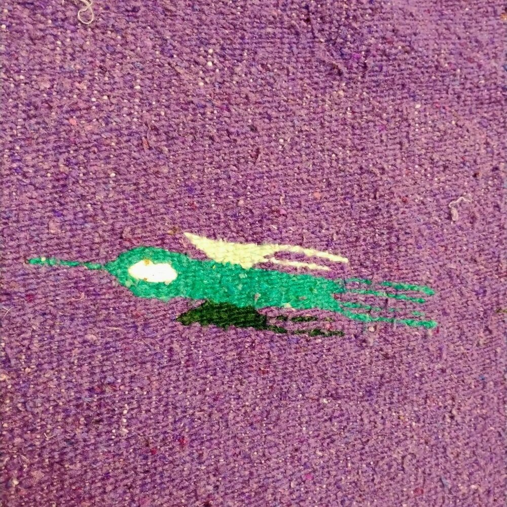 Vintage Mexican Zapotec Southwestern Serape Indian Blanket Sonora Rug Throw Wool - Picture 8 of 12